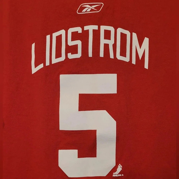 Detroit Red Wings Reebok Tee Kids/Youth XL LIDSTROM #5 NFL Hockey LOT E28 - Picture 6 of 6